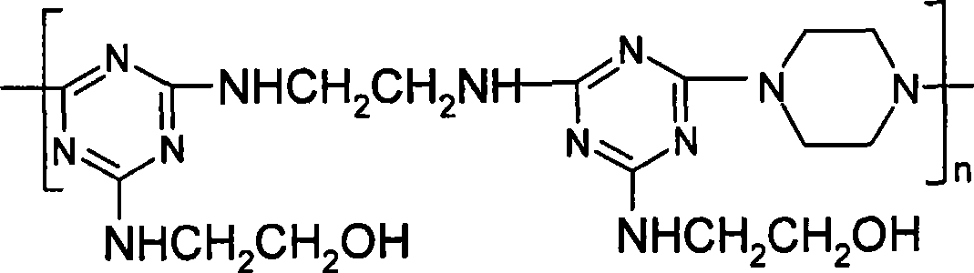 Triazine series oligomer and its synthesizing method