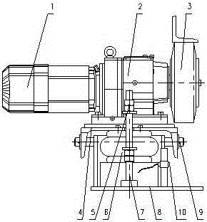 A mold table driving device with an air bag