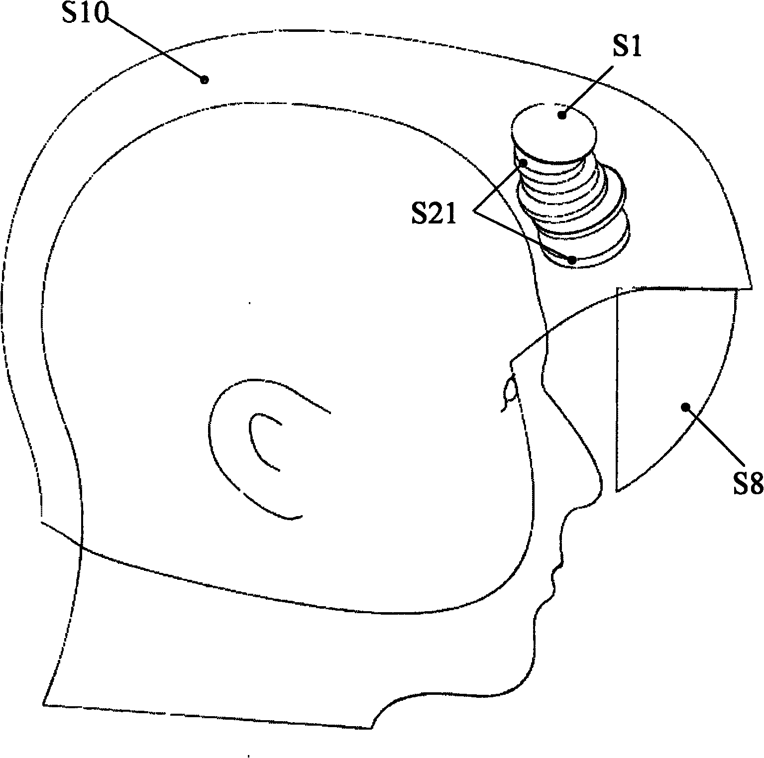 Free-form surface goggles-based see-through helmet mounted display device