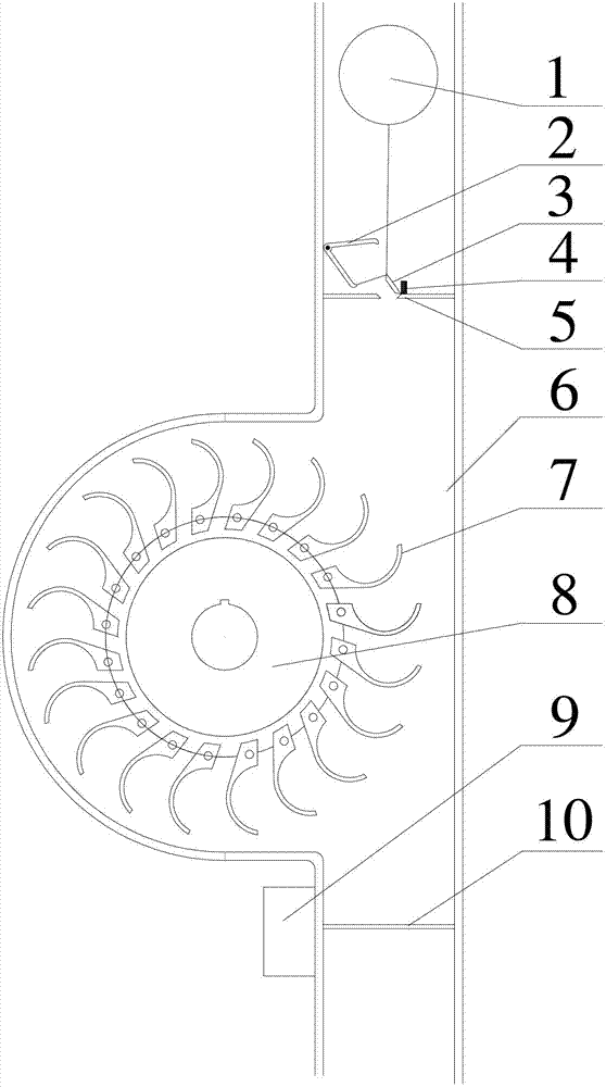 Composite rainwater power generation device based on micro bucket and pvdf film piezoelectric technology