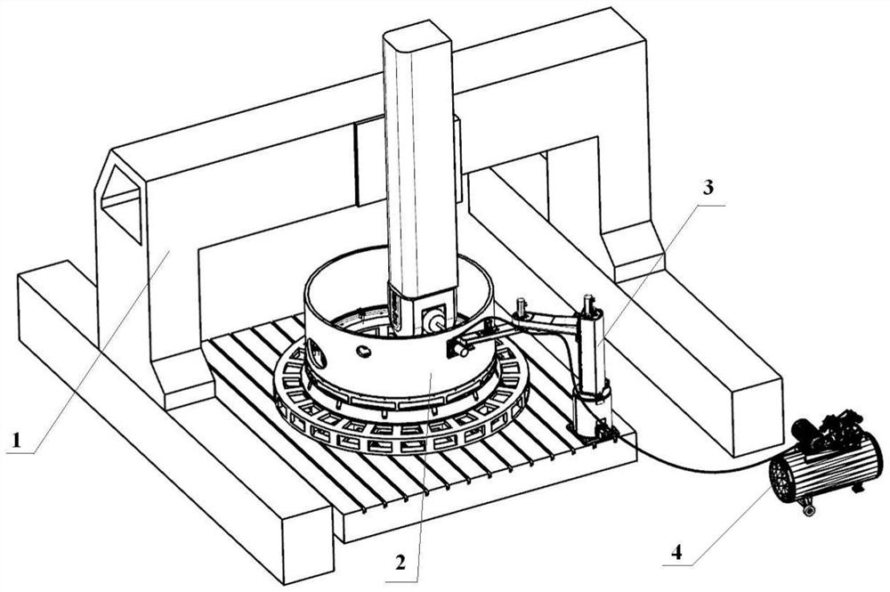 An automatic flexible mirror image clamping and damping device for CNC machine tools