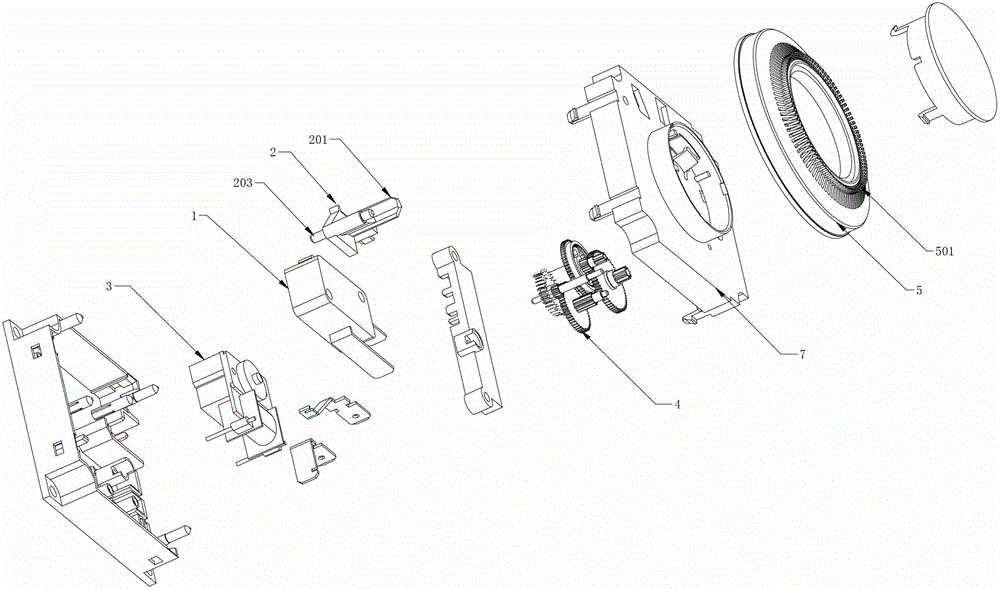 Extrusion control type three-state switch timer