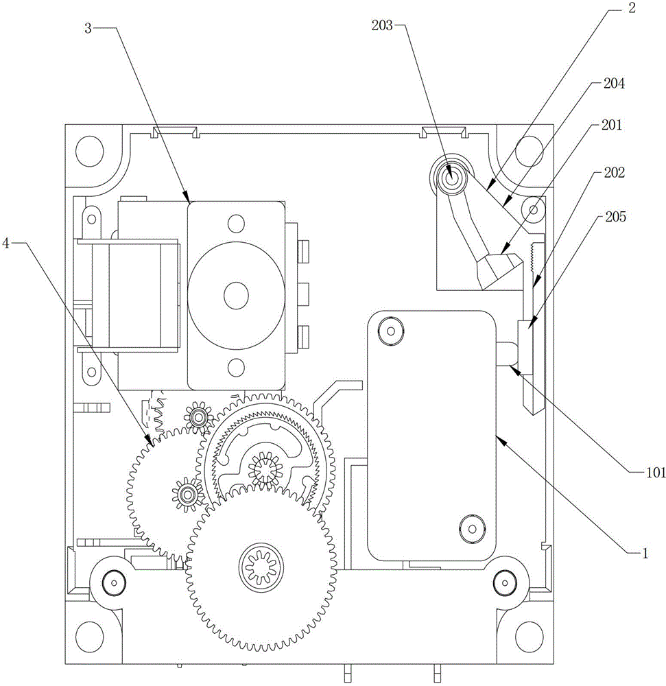 Extrusion control type three-state switch timer