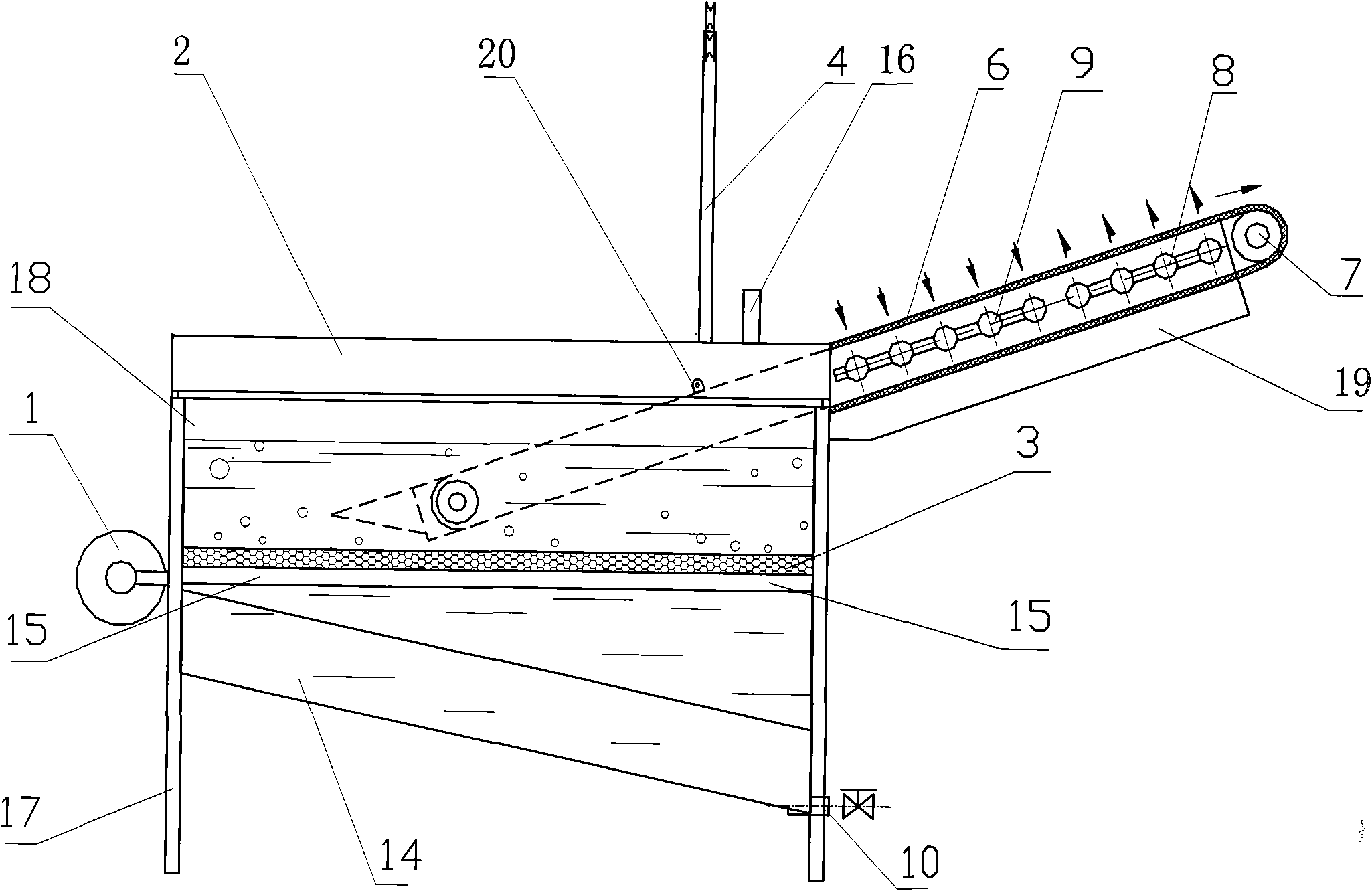 Marine washer for processing anchovies and acete chinensis