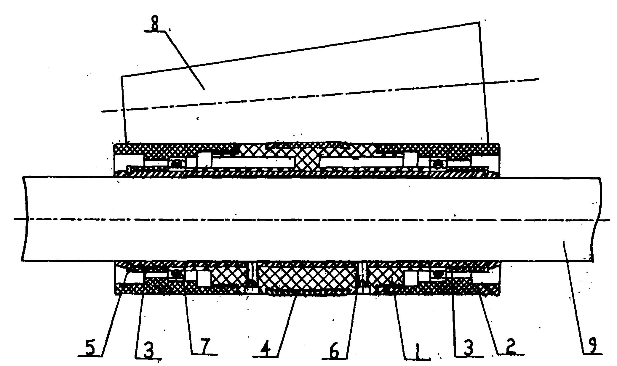 Yarn winding device for spinning cone bobbin of rotor spinning machine