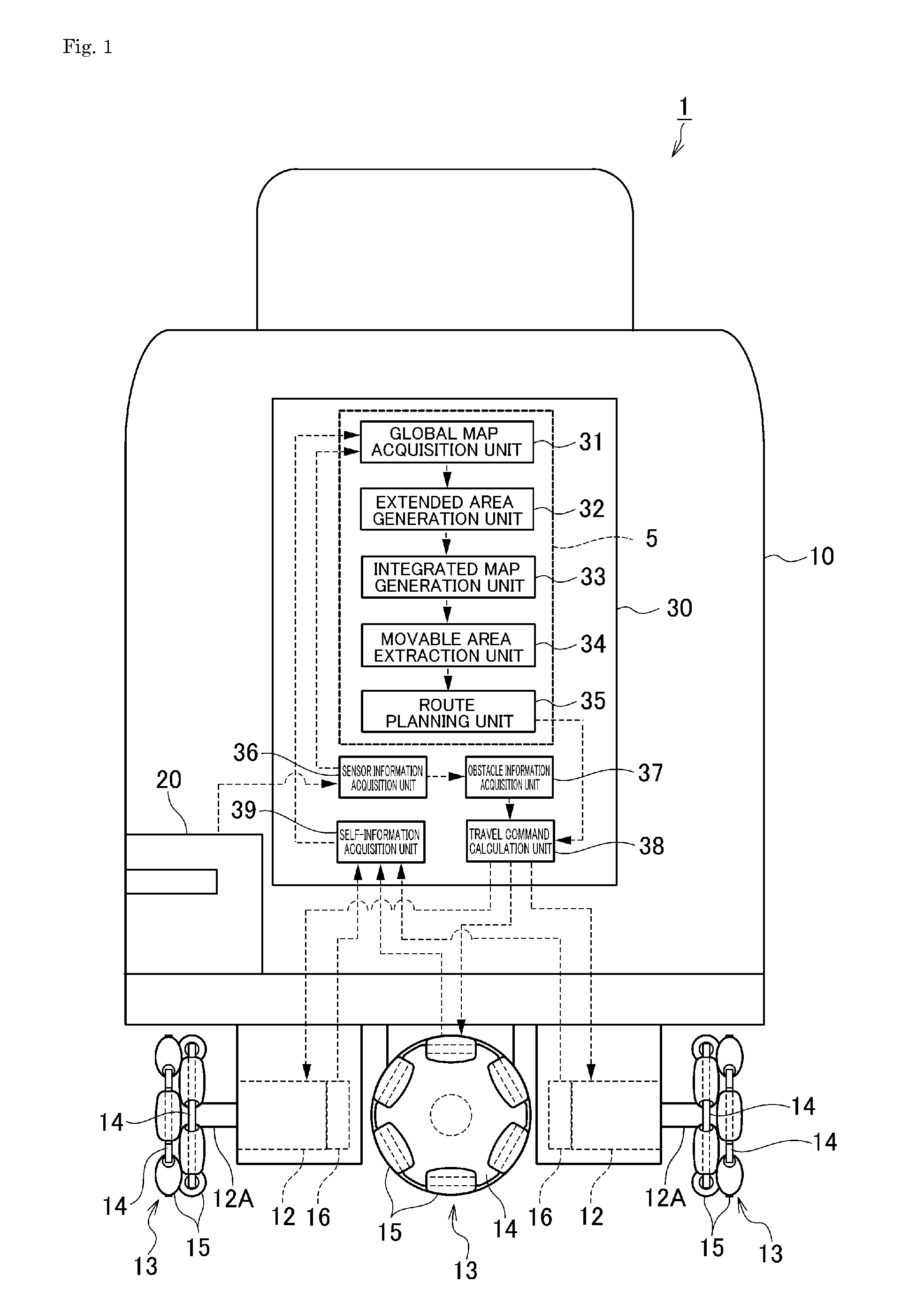 Route planning method, route planning device and autonomous mobile device