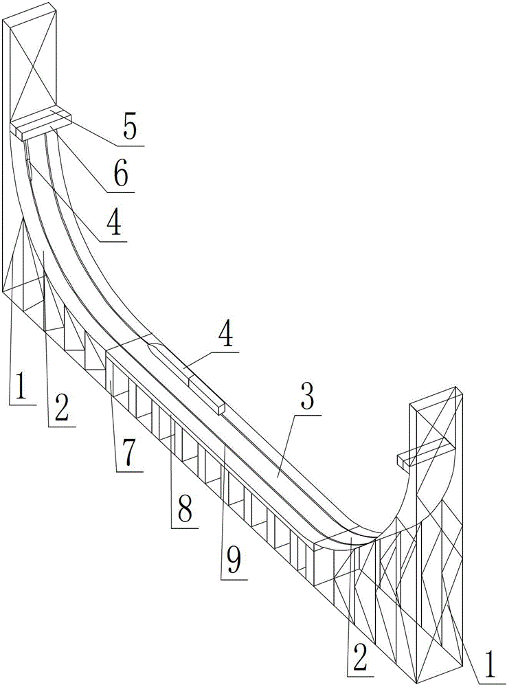 U-shaped wind tunnel test train accelerating system