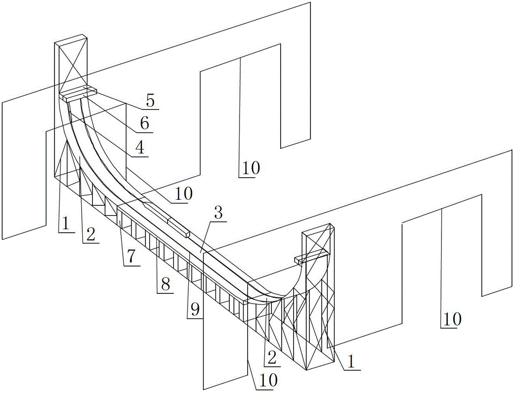 U-shaped wind tunnel test train accelerating system