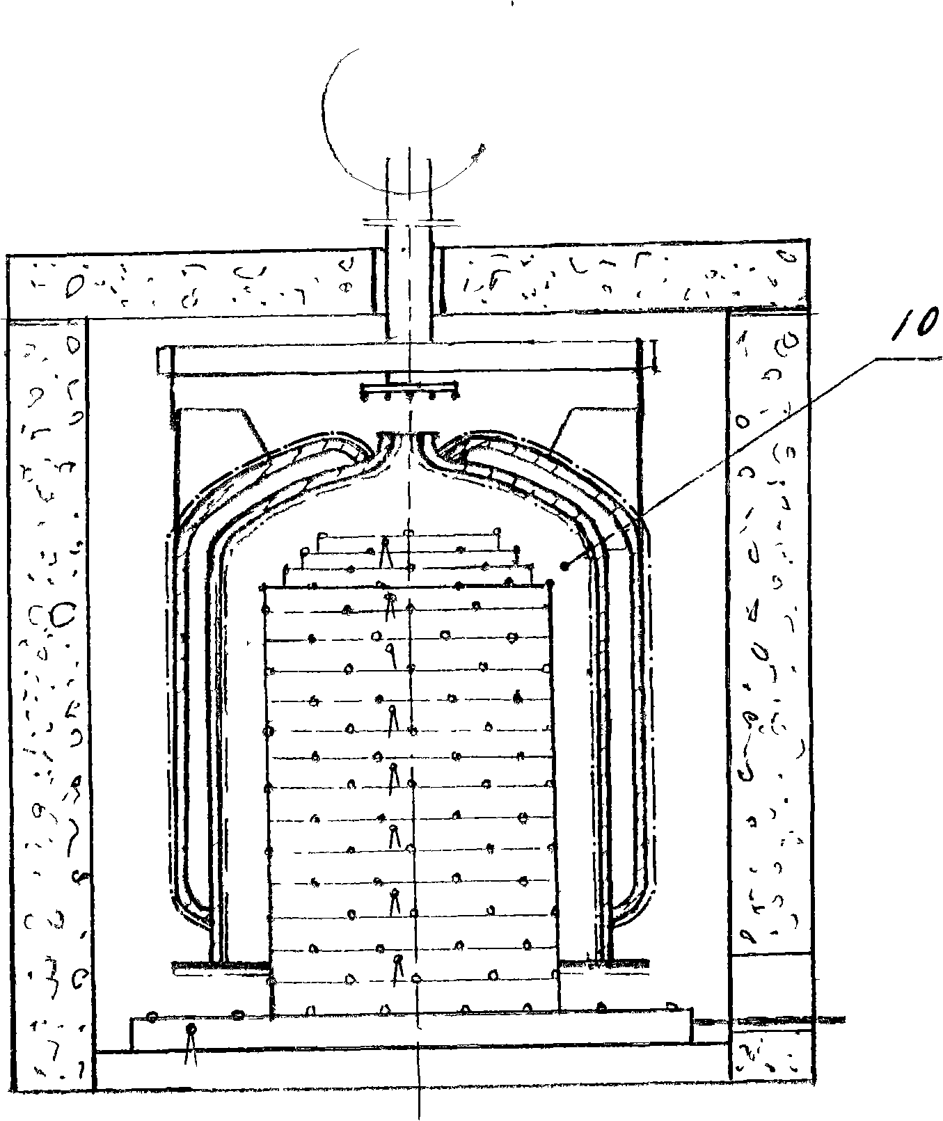 High-capacity K-type composite glass-lined reaction pot and manufacturing method thereof