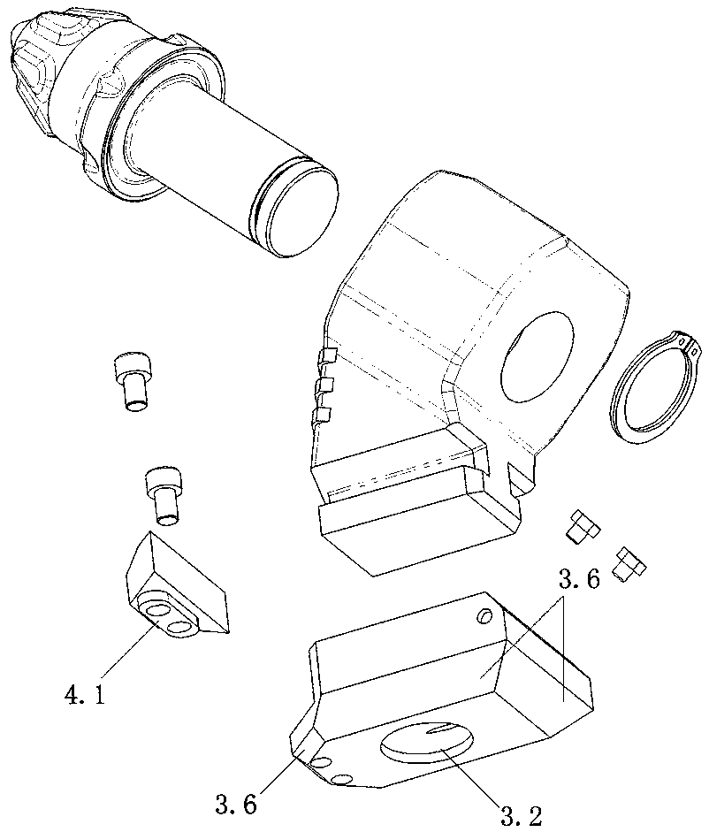 Dismountable cutting tool assembly having dust setting function