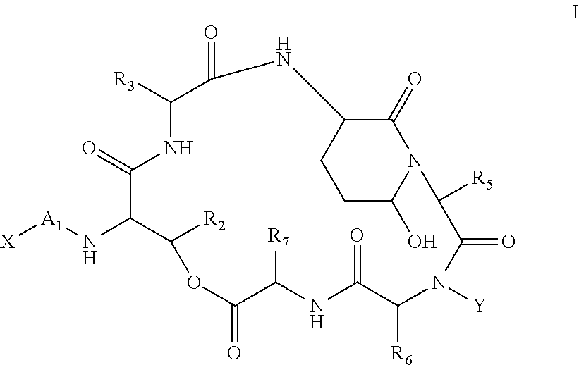 Aldehyde acetal based processes for the manufacture of macrocyclic depsipeptides and new intermediates