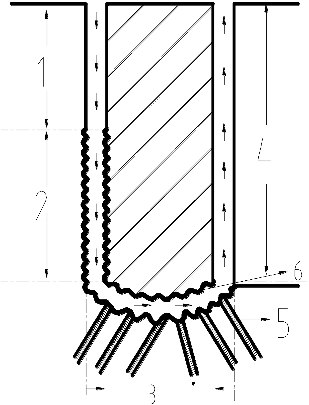 System for collecting thermal energy of hot dry rock with U-shaped well and use method thereof