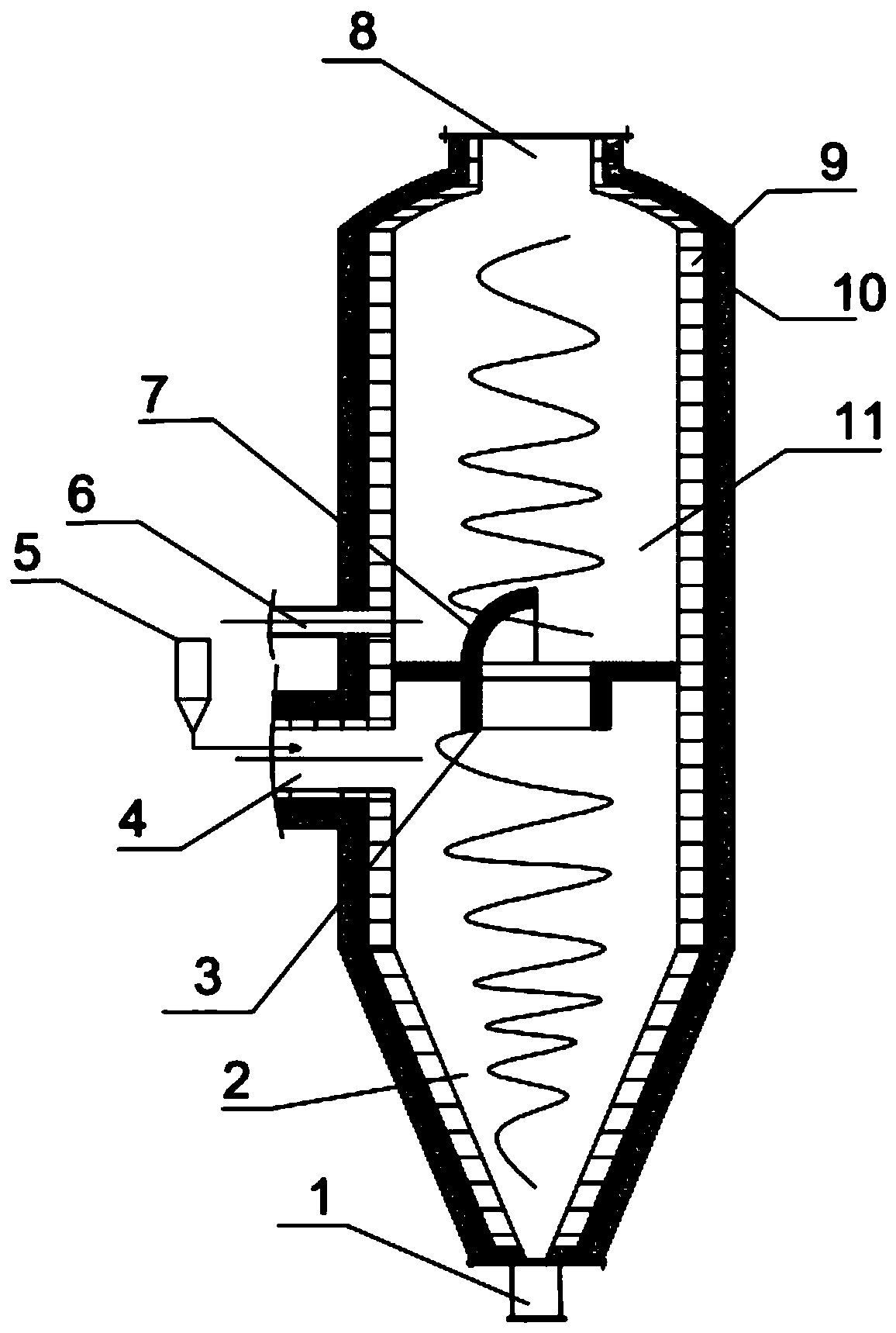 Pollutant removal structure and combustion device suitable for domestic waste pyrolysis gasification gas