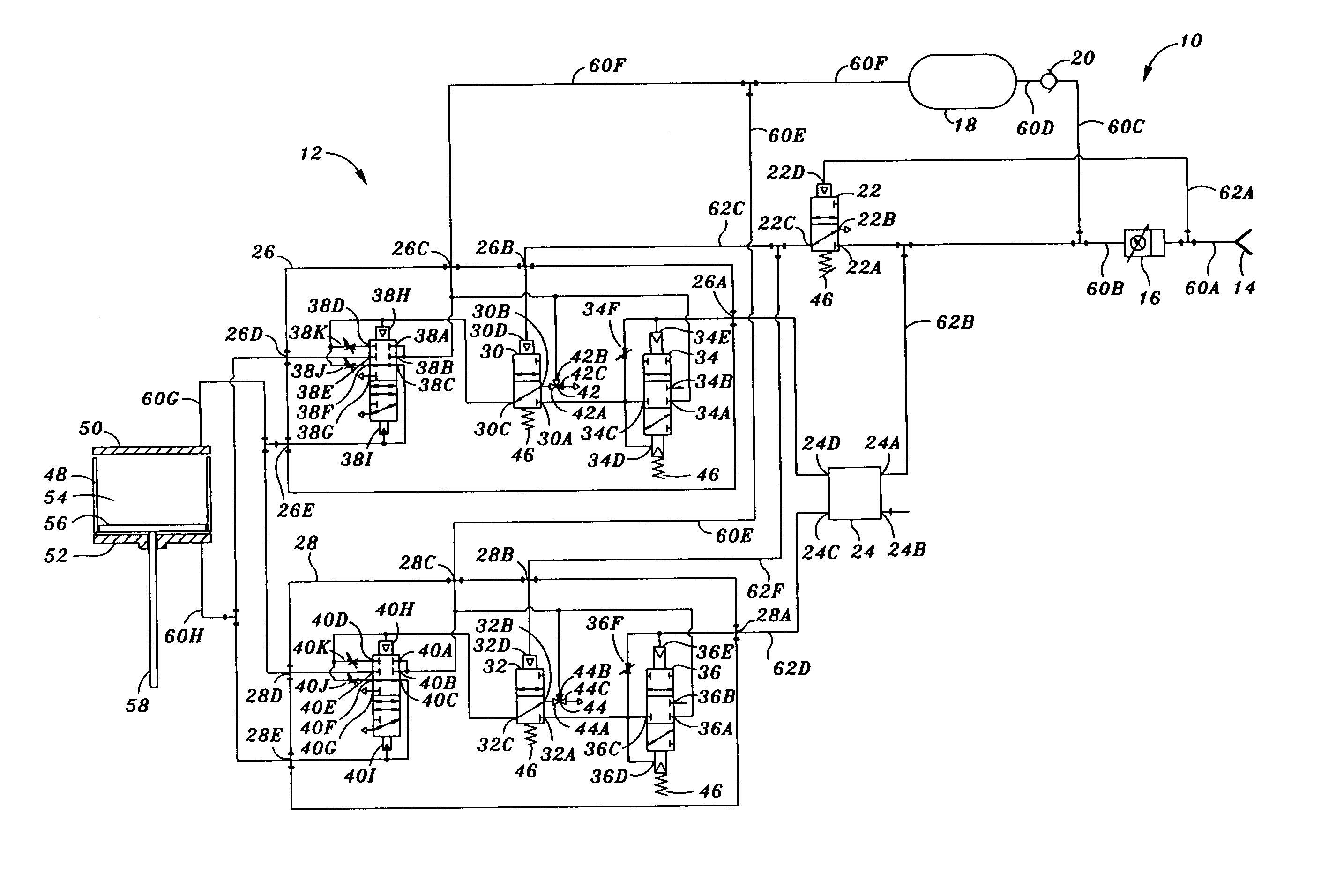 Three-way pneumatic commutator and volume booster