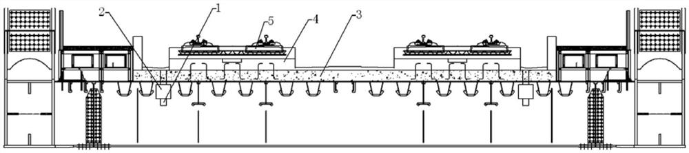 Bridge deck structure of railway steel truss girder