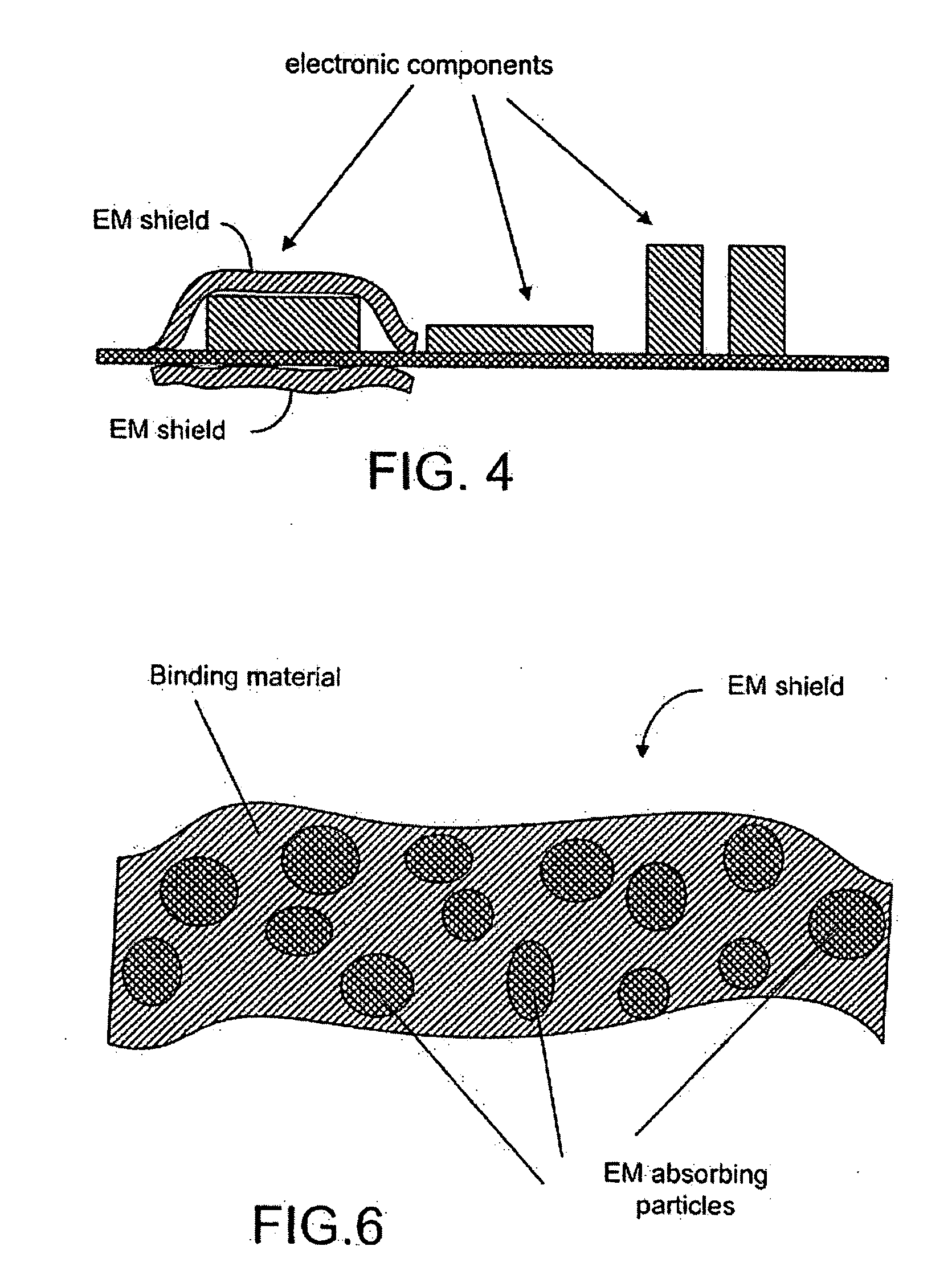 Shielding material for preventing from outleakage and penetration of electromagnetic waves