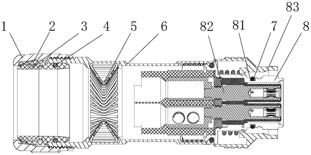 Outdoor power plug with shielding connection structure