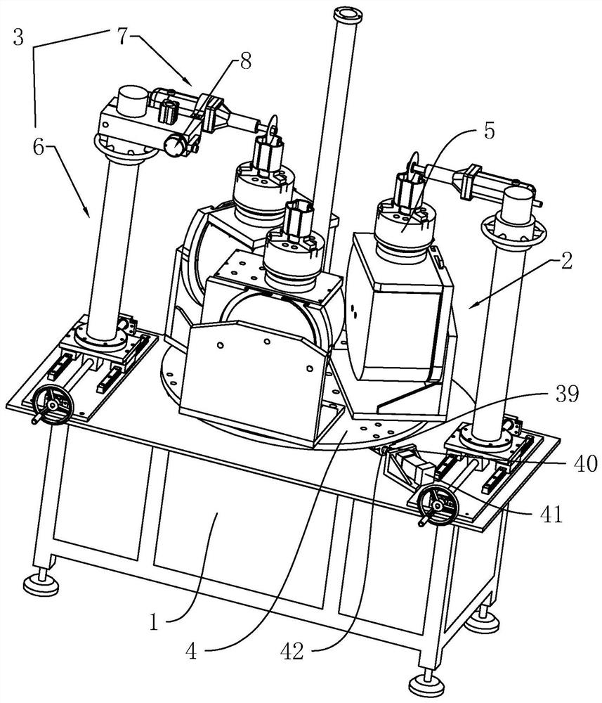 A multi-station universal joint special-shaped automatic chamfering machine