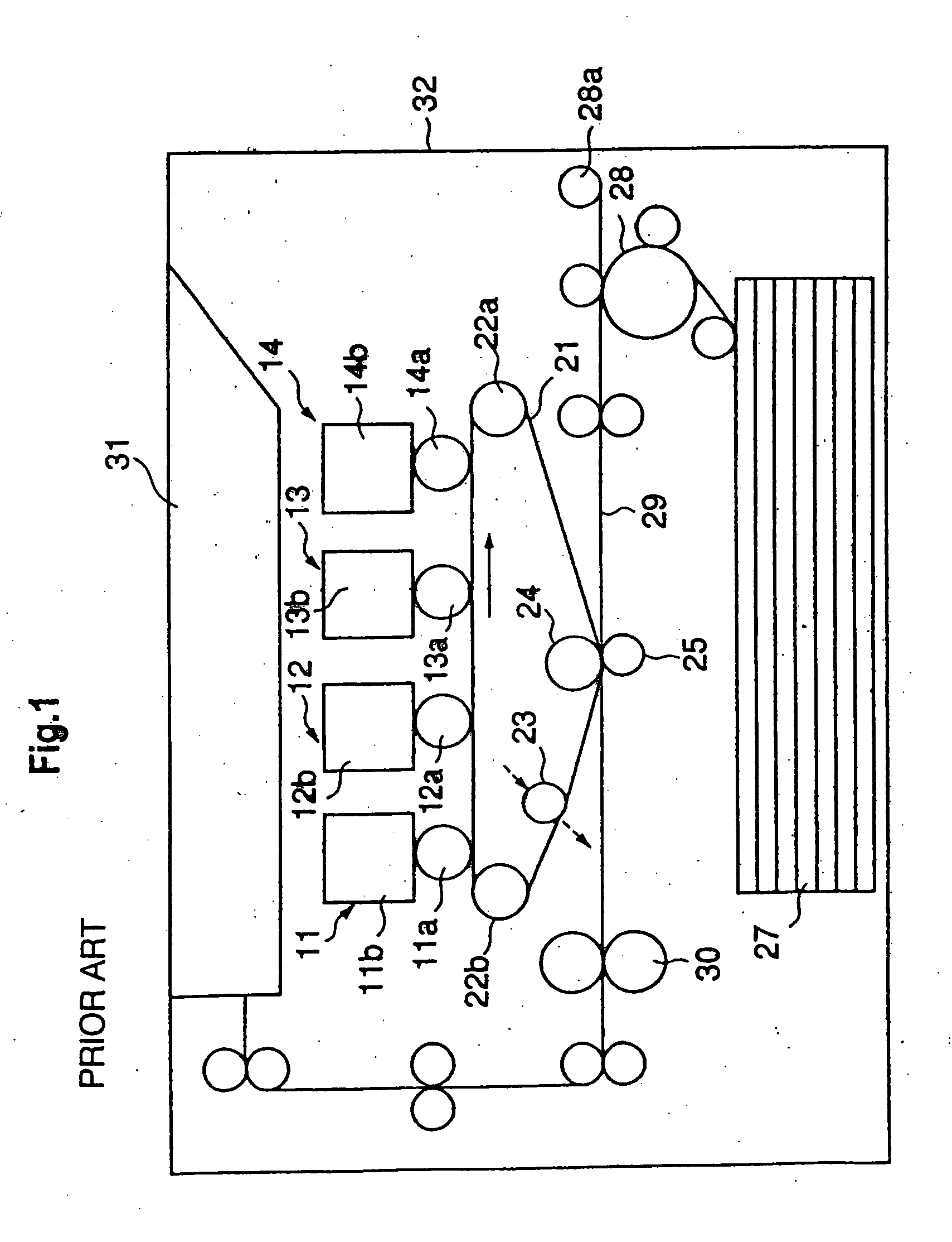 Image forming apparatus having a multi-layered intermediate transfer belt