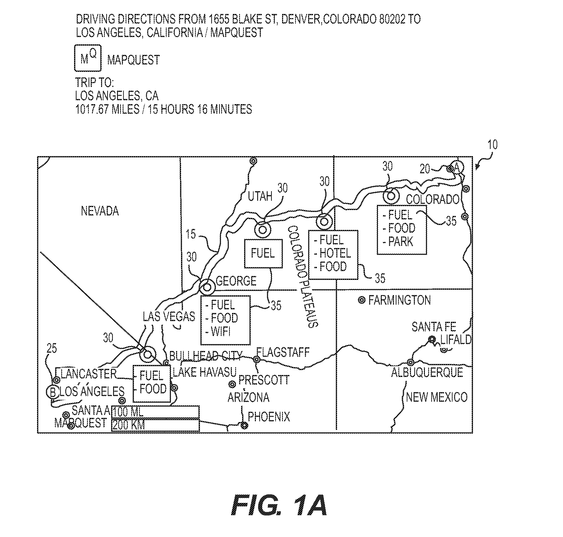 Systems and methods for providing mapping services including route break point recommendations