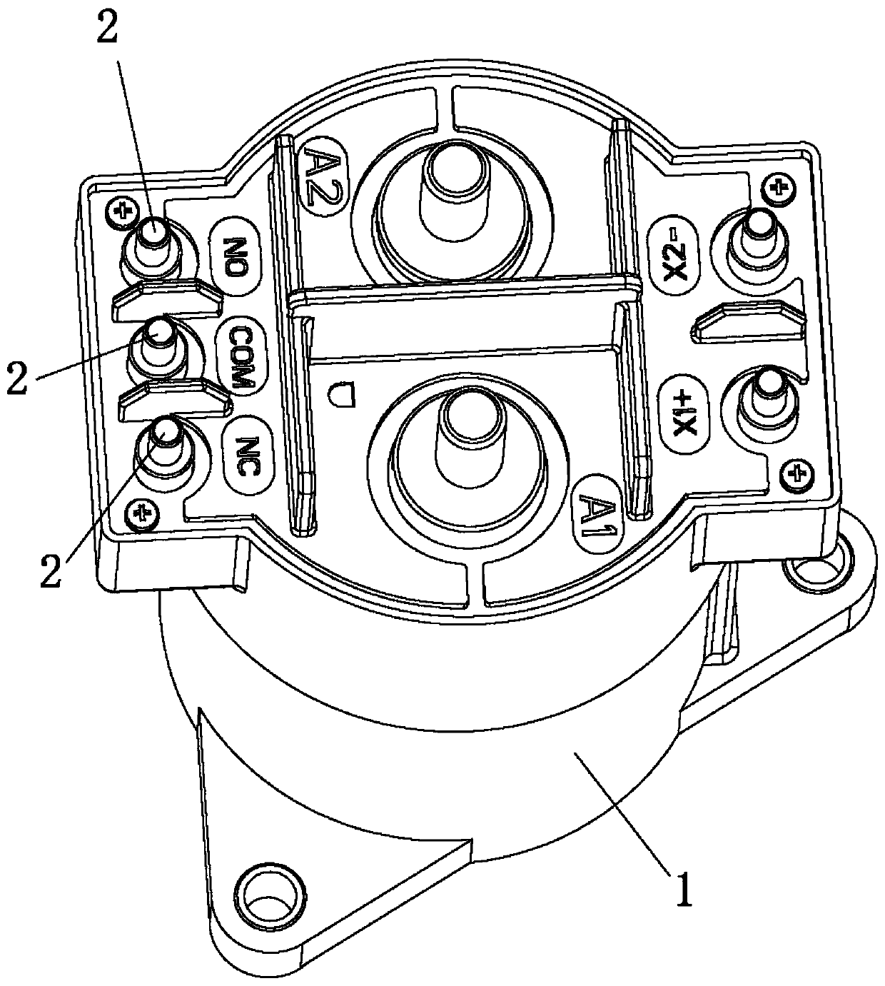 Contact conduction structure for relay