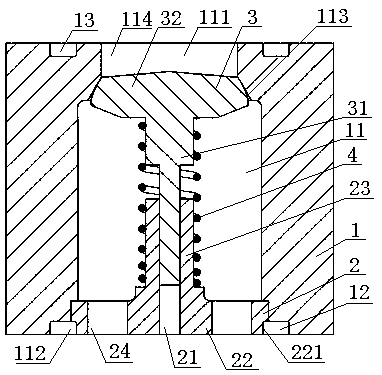 Large-flow high-pressure one-way valve for ship