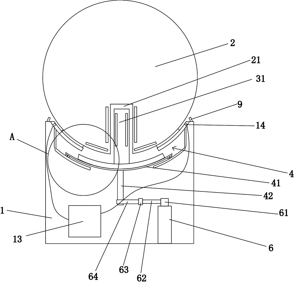 Spherical movable exhibition cabinet