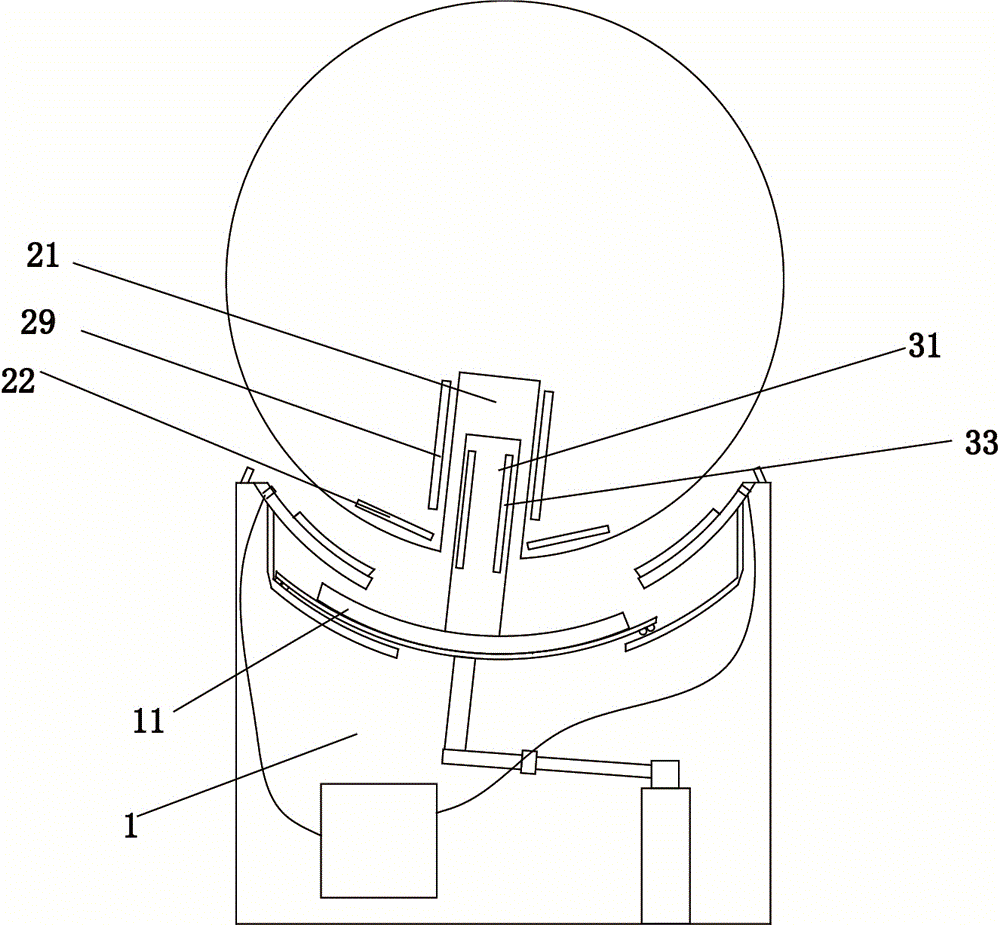 Spherical movable exhibition cabinet