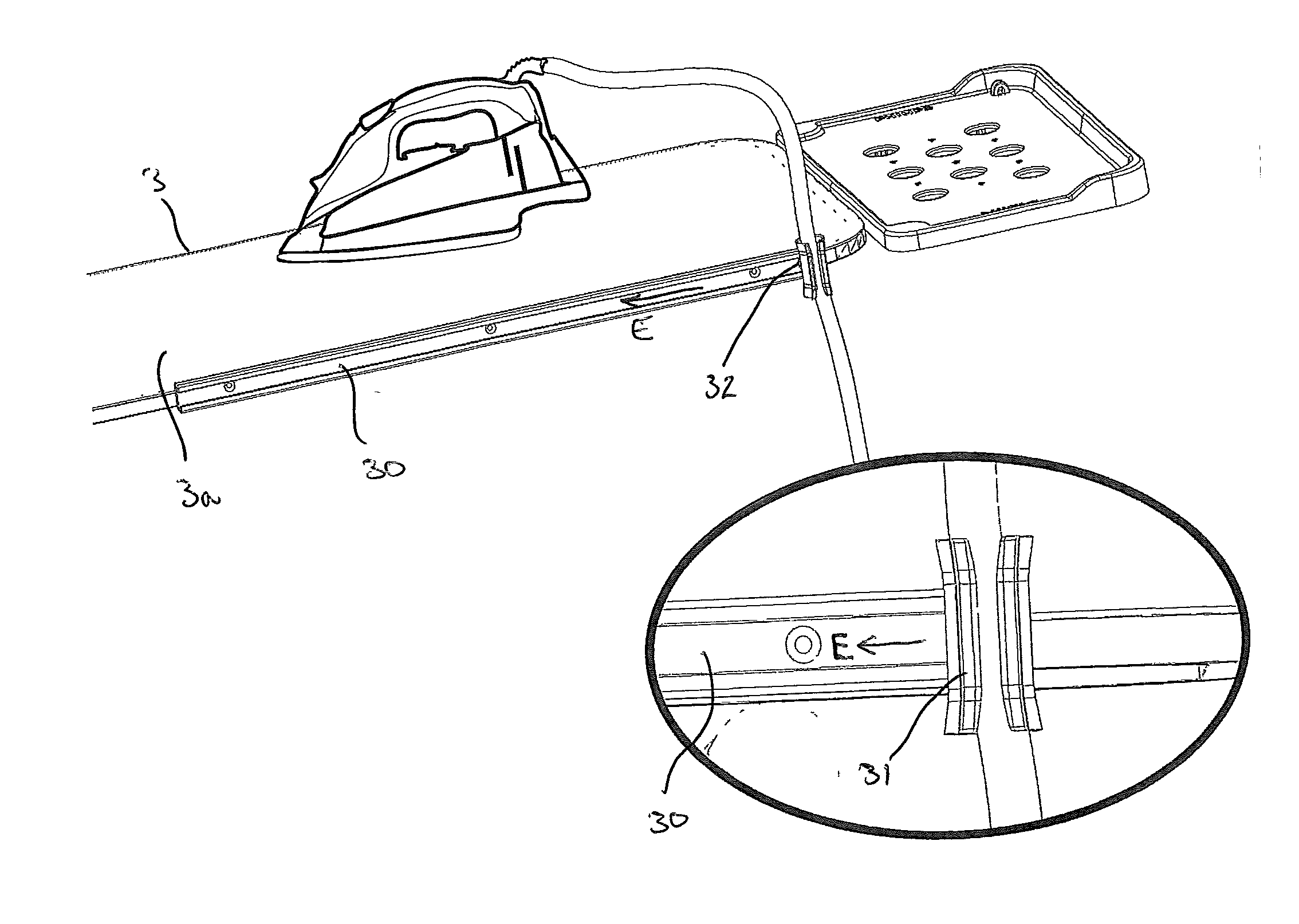 A device for guiding a flex extending from an appliance