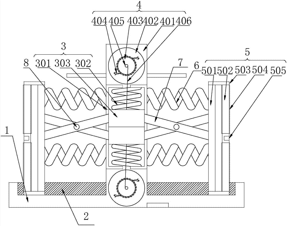 Road and bridge safety anti-collision guardrail based on inertial principle