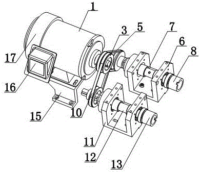 Motor drive type color milling roll driving device