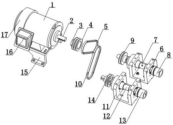 Motor drive type color milling roll driving device