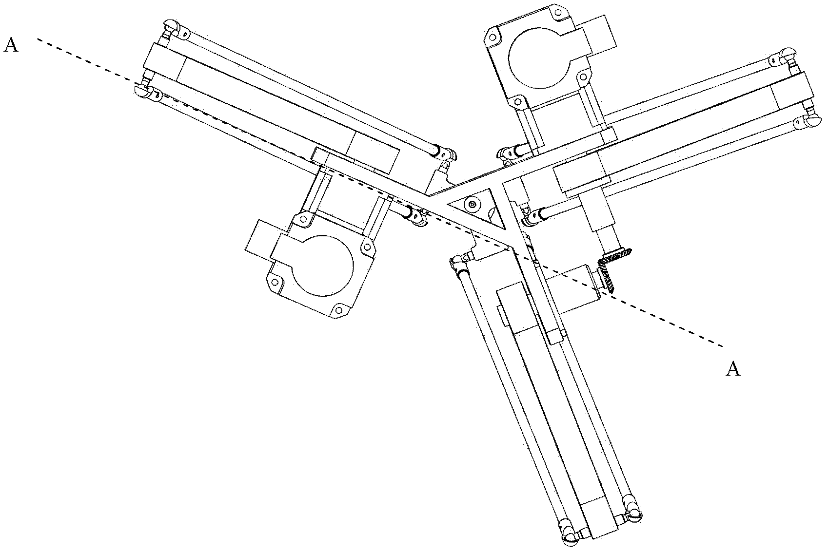 Two-degree-of-freedom space parallel connection robot