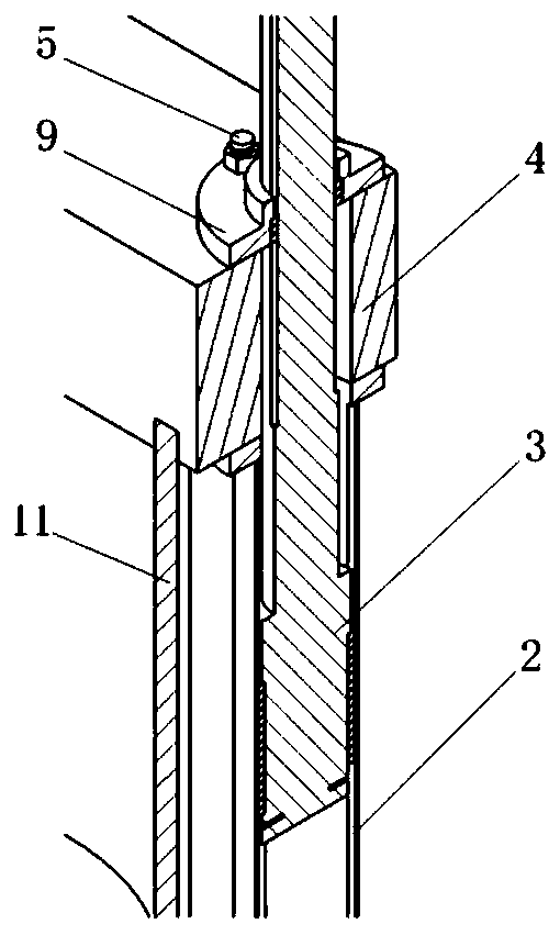 Moving frame type unbalanced load resisting hydraulic cylinder