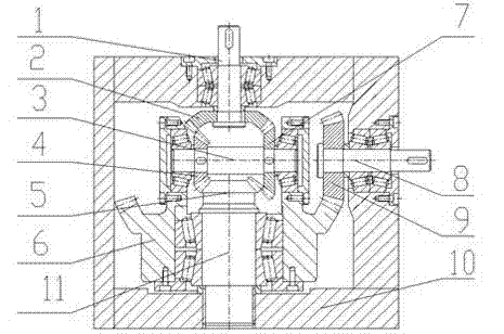 Noncircular bevel gear indexing device