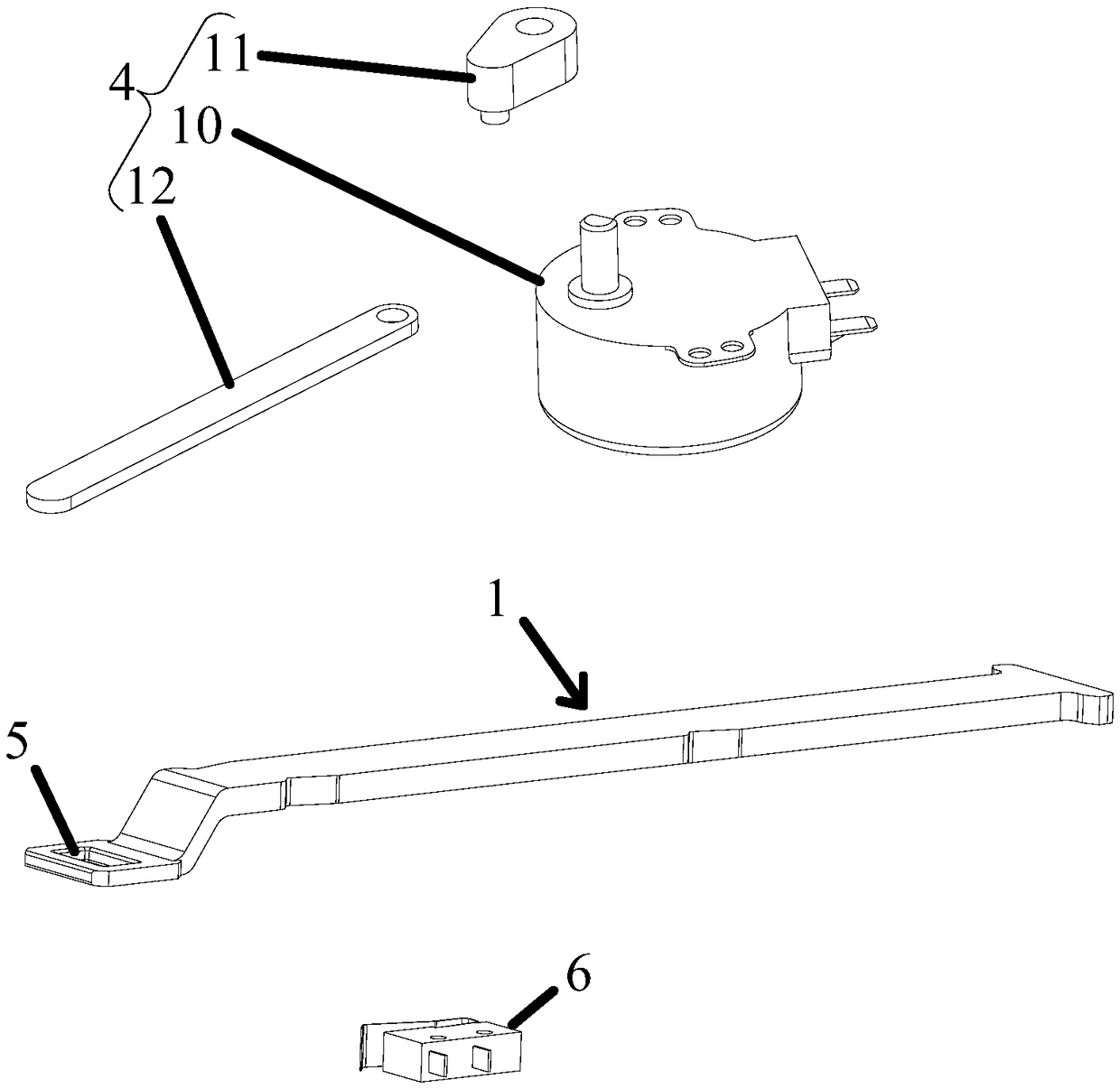 Automatic door opening device and dish washing machine provided with same