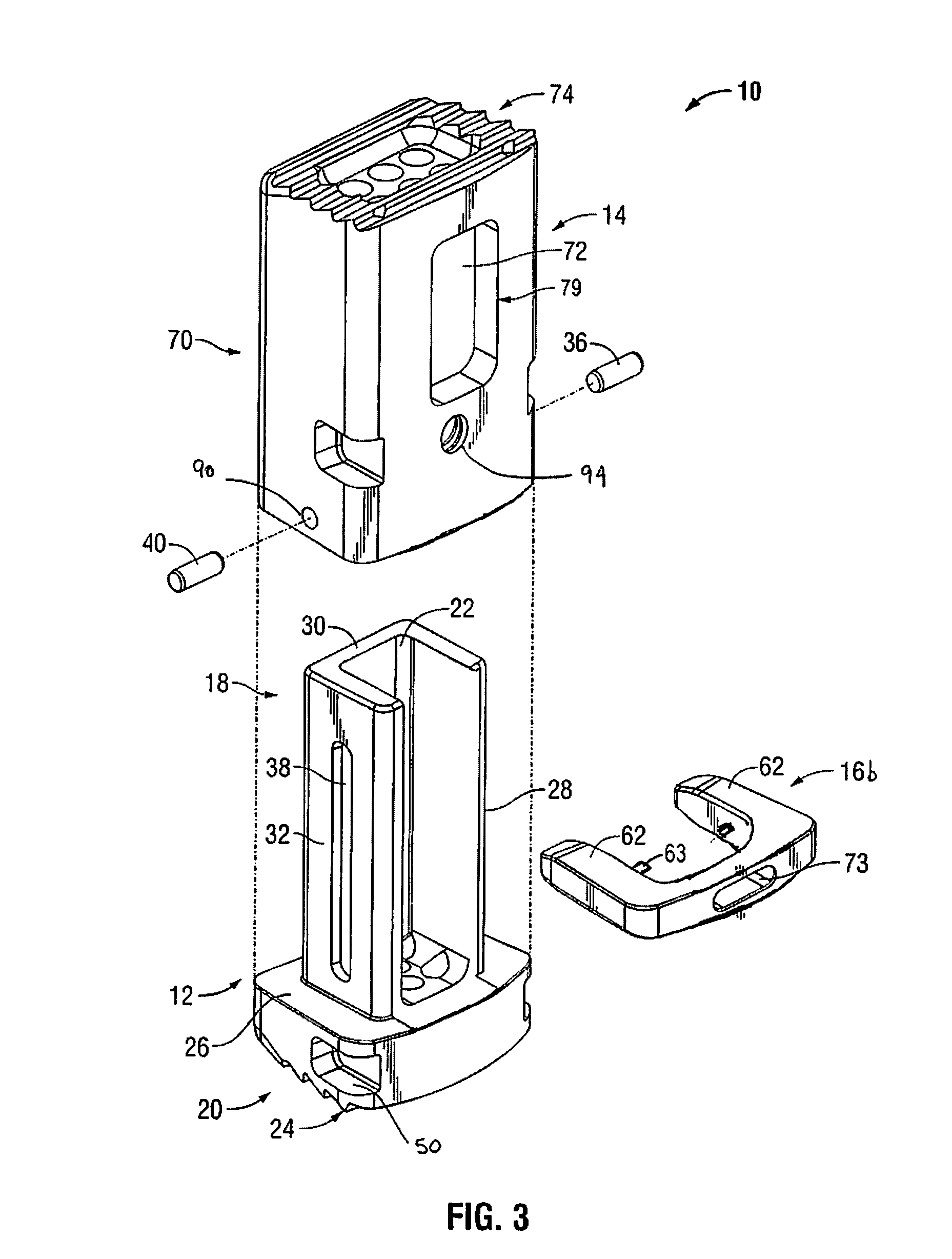 Expandable cage with locking device