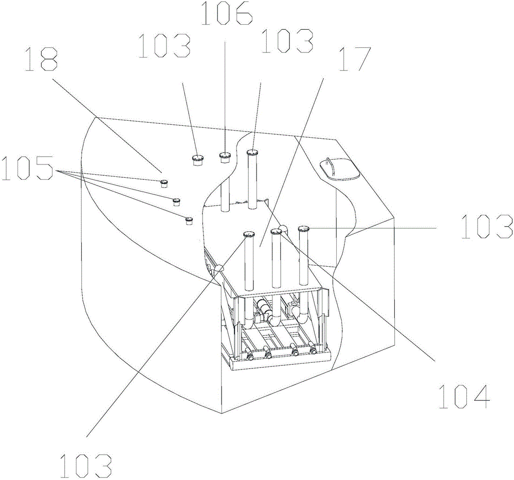 Whole-dry type system for producing oil and gas in water and working method of whole-dry type system for producing oil and gas in water