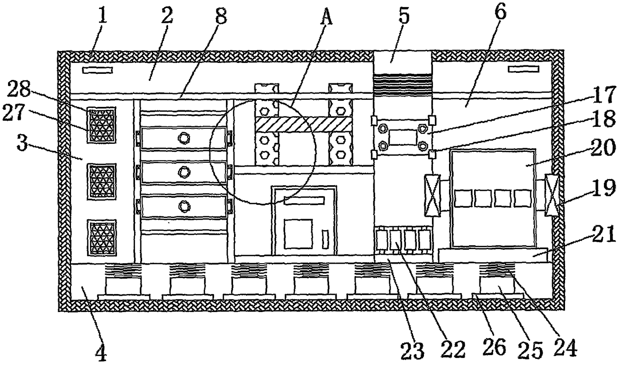 High-efficiency heat dissipation low-voltage switch cabinet