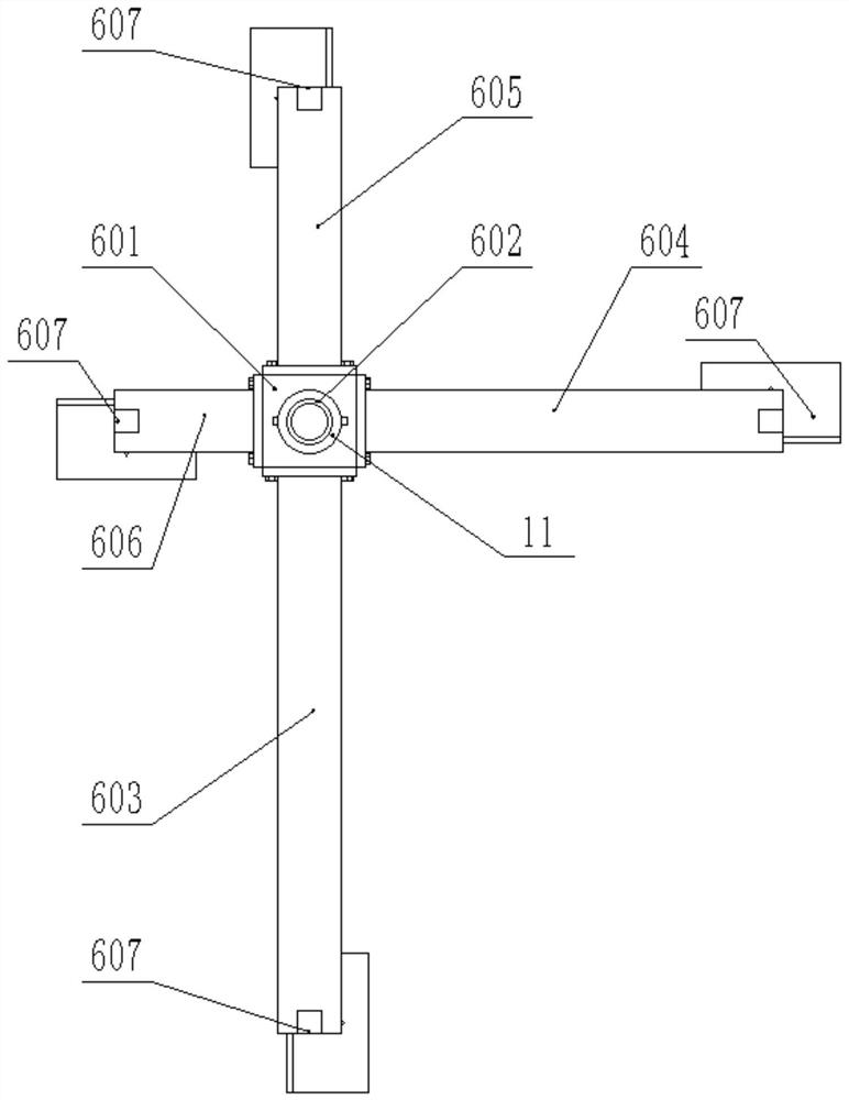 A vertical mixing and heating device for mixing and stirring material