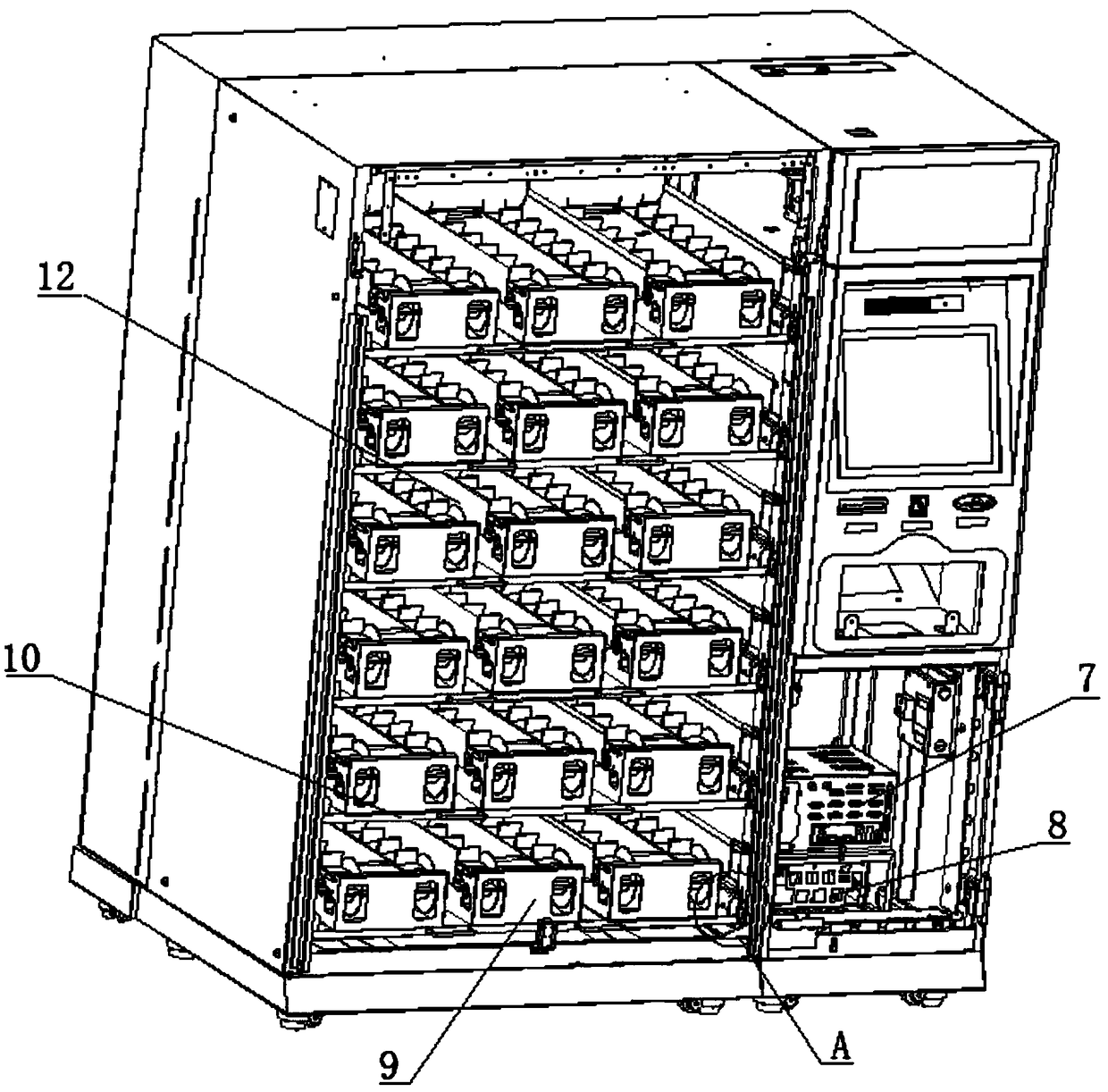 Medical self-help clothes distributing cabinet and clothes distributing method