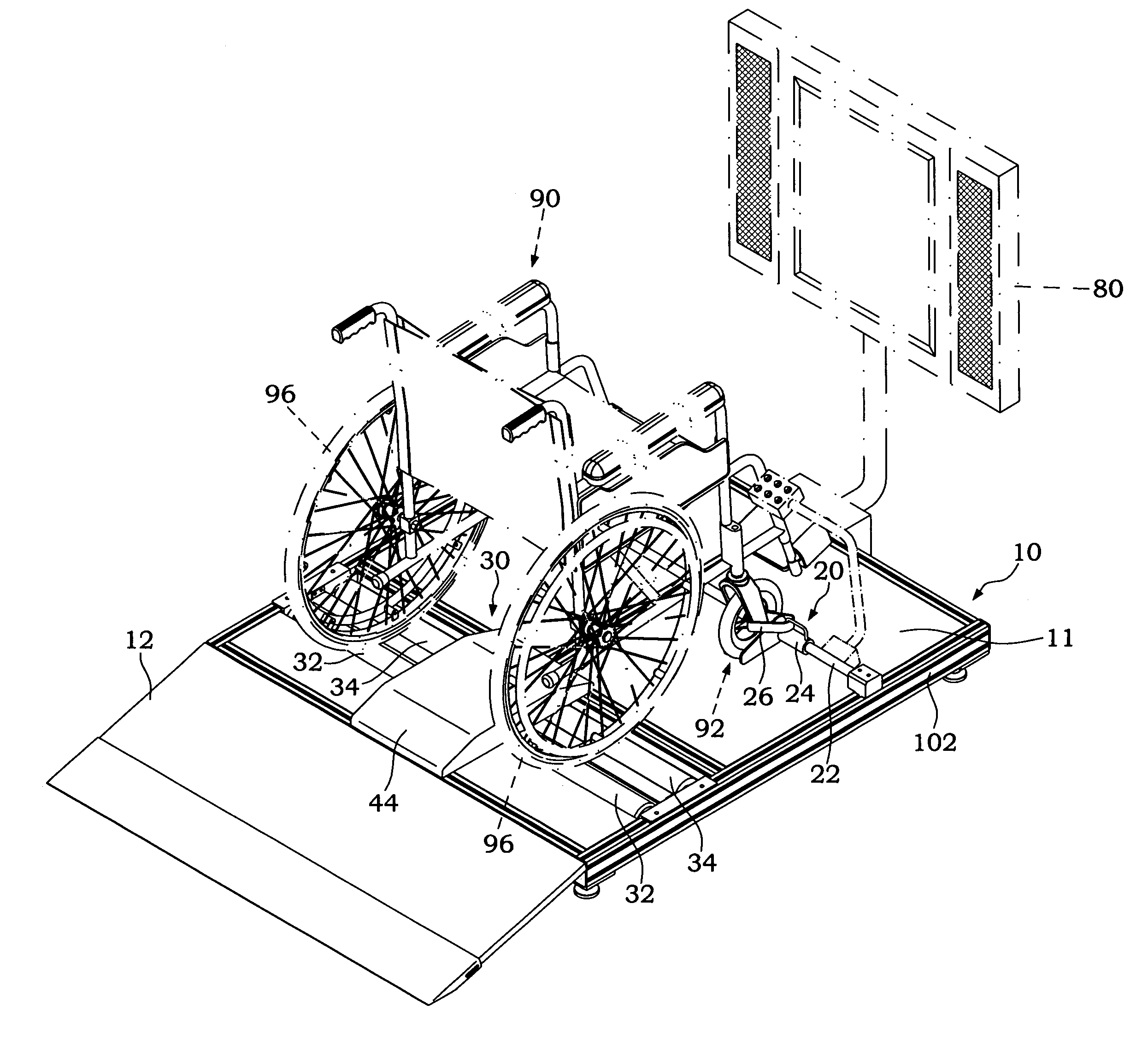 Wheelchair training platform