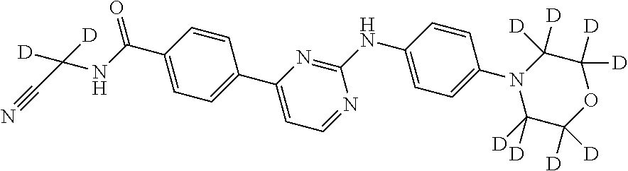 Deuterated phenyl amino pyrimidine compound and pharmaceutical composition containing the same