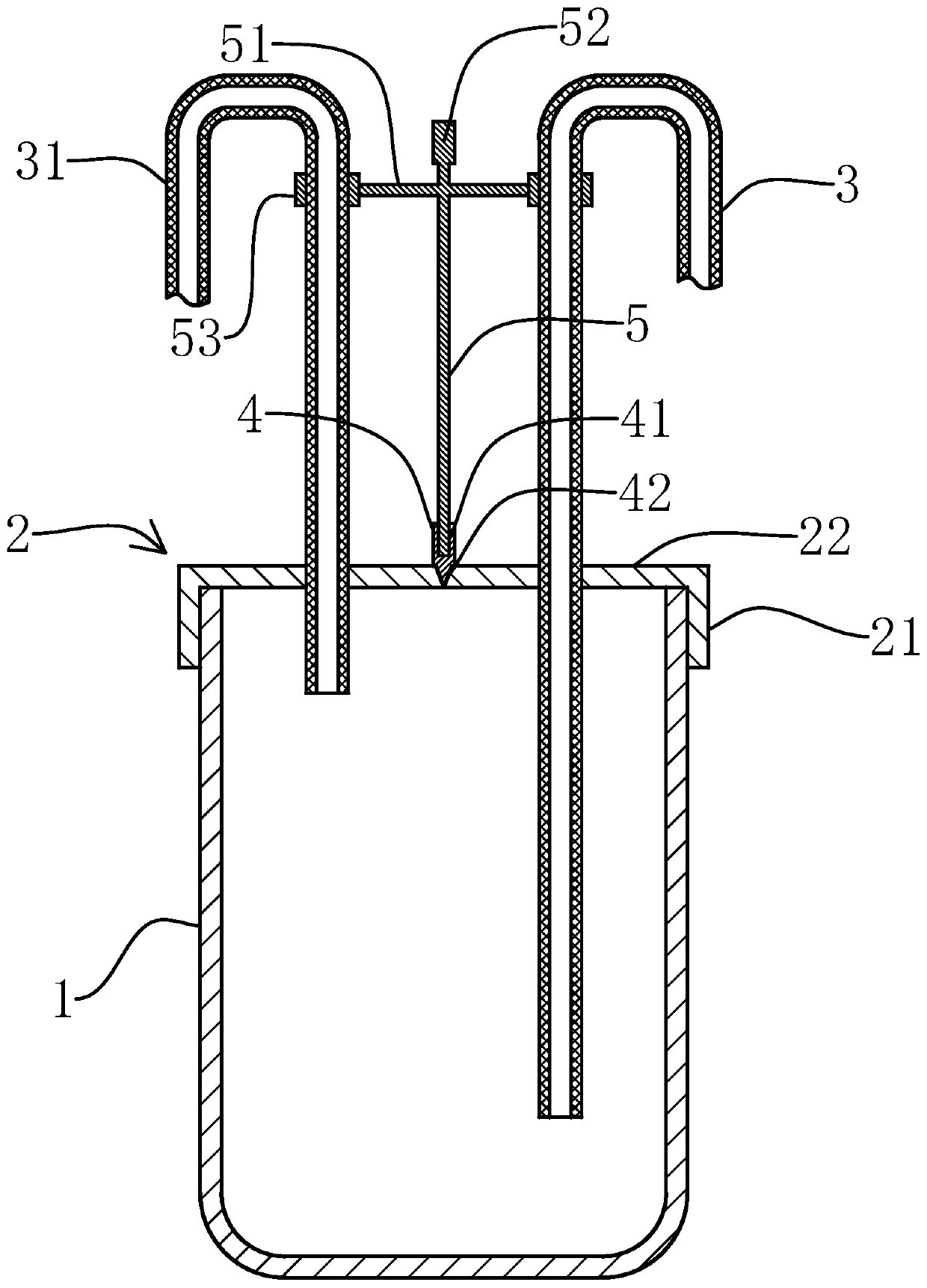 A kind of rapid collection device for sputum collection tube