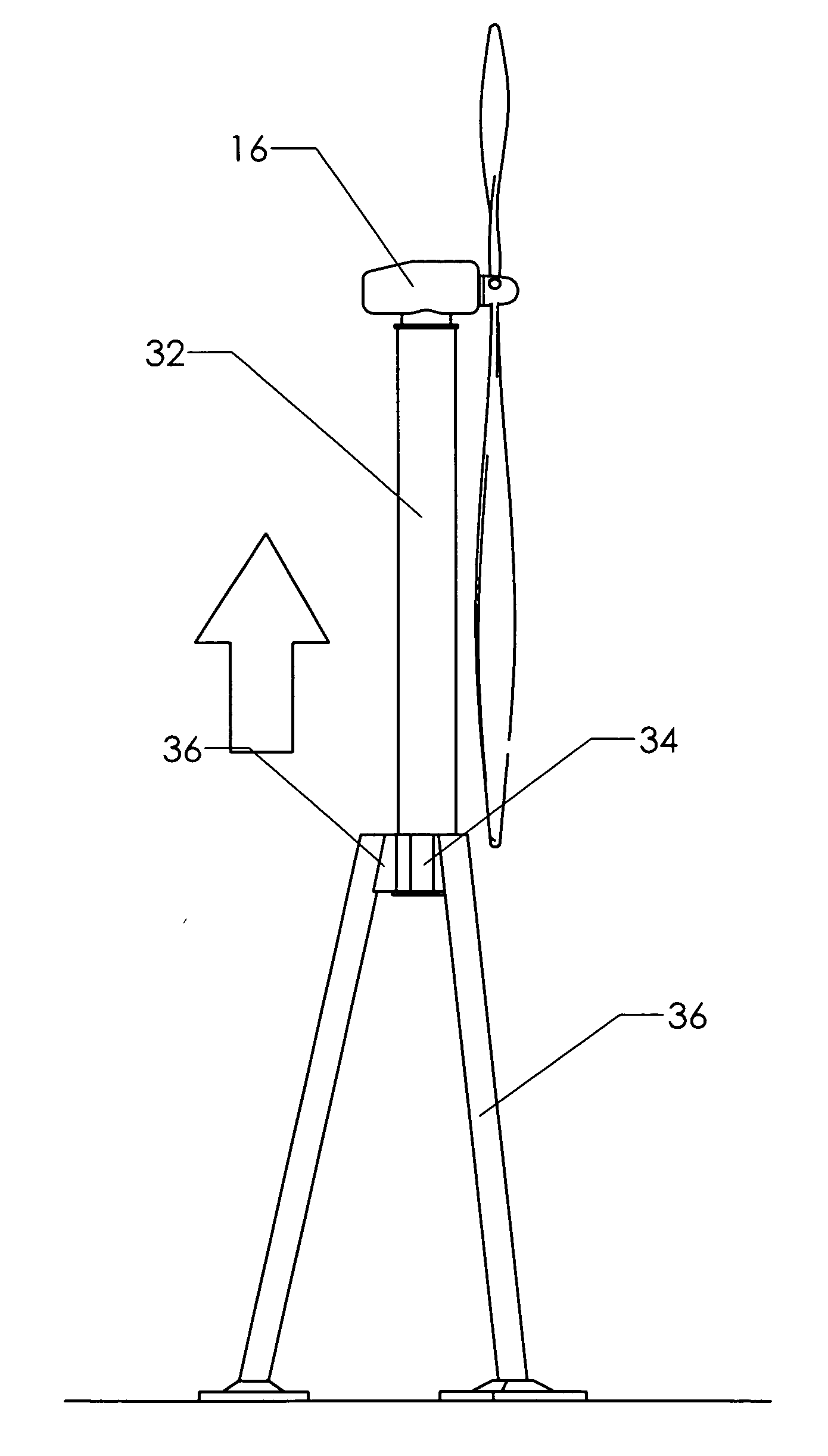 Partially self-erecting wind turbine tower