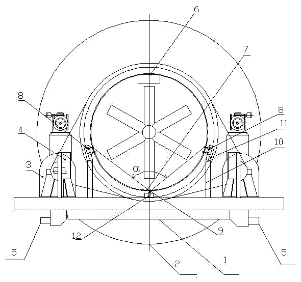 Tank body tilting safety control device of iron mixing vehicle