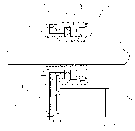 Grinding device of licker-in grinding and covering machine