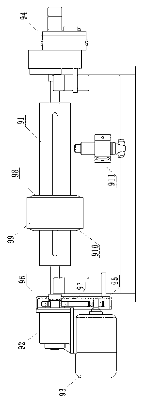 Grinding device of licker-in grinding and covering machine