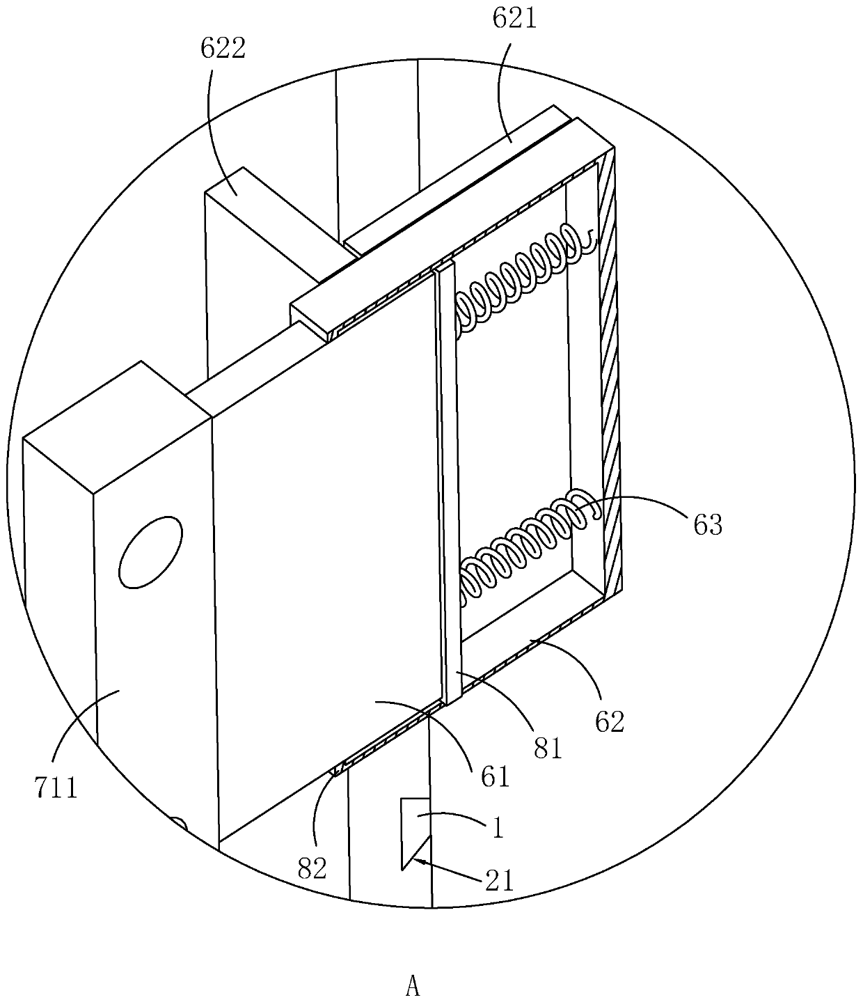 Mounting structure and method of high-and-large-space clean room