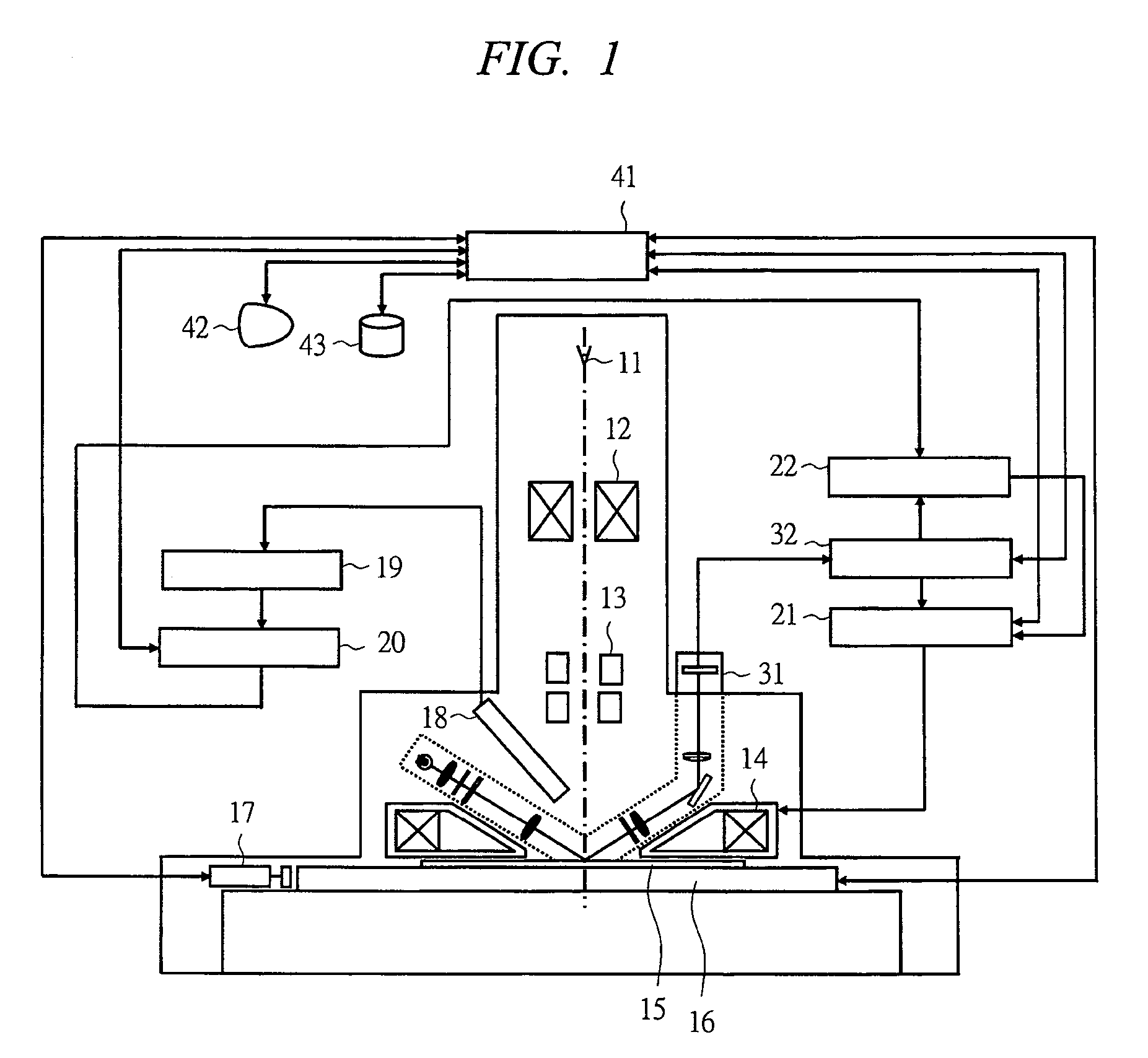 Method for optically detecting height of a specimen and charged particle beam apparatus using the same